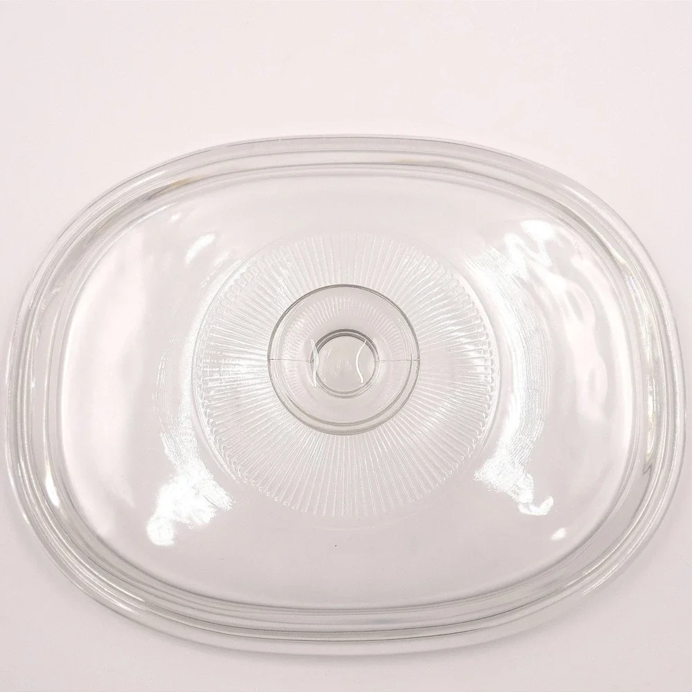 Pyrex F12C Oval Glass Lid ONLY For Corning Ware French White Baking Dish 9x7